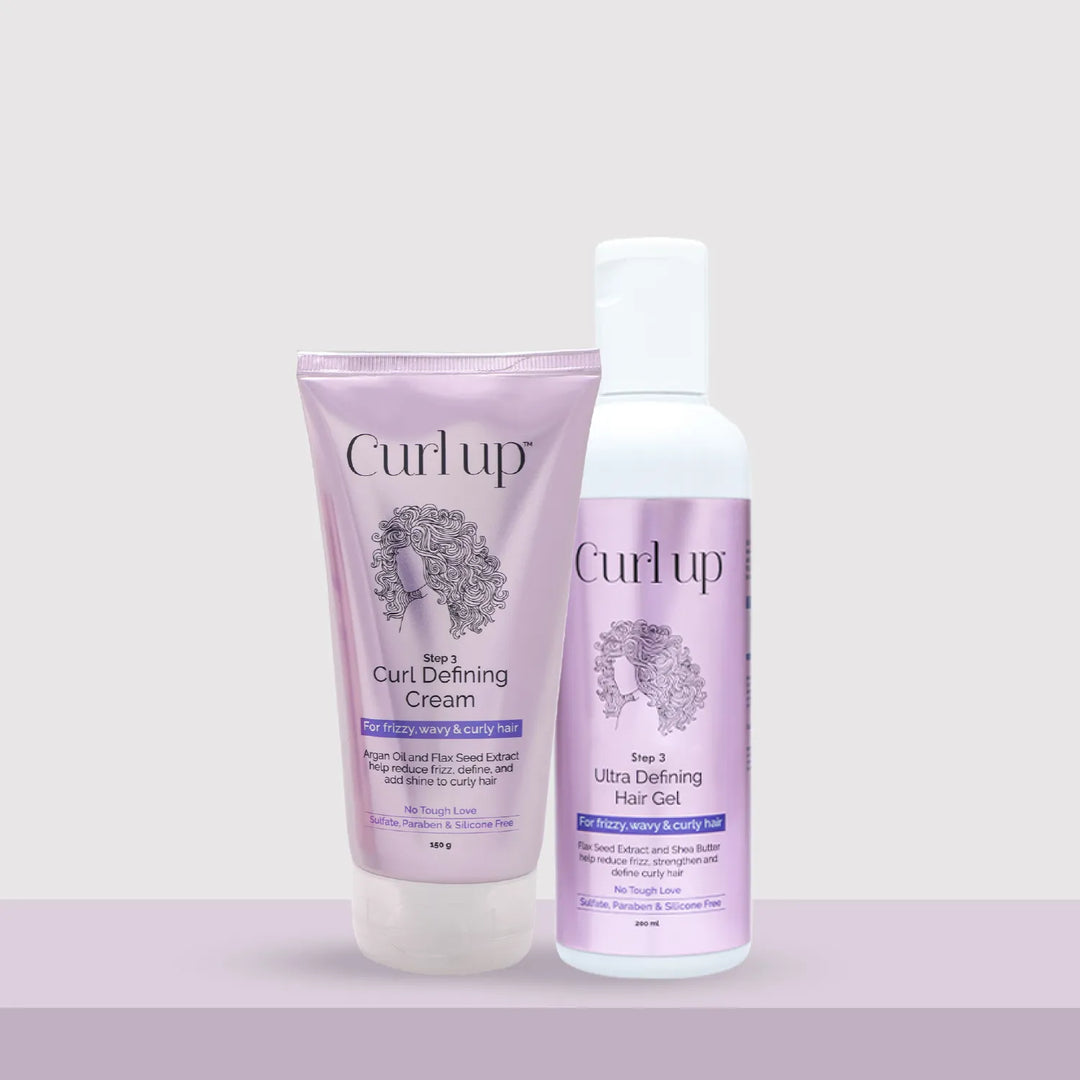 Curl up Hair Styling Combo with Curly Hair Cream & Gel